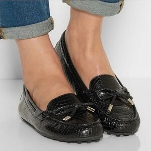 Michael Kors Daisy Moc Snake Embossed Loafers